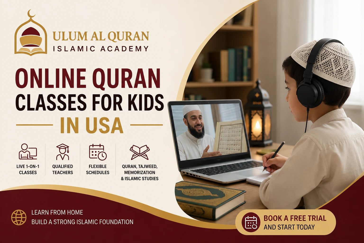 Online Quran Classes for Kids in USA: Live 1-on-1 Learning